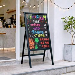 Display Board Small Blackboard for Shop Use, Illuminated Advertising Board, Stand-Type Commercial Handwritten Activity Sign, Electronic Fluorescent Board
