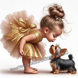 Cute Girl Puppy Self-Adhesive Wall Door and Window Concealer Cute Pet Stickers Waterproof Car Stickers