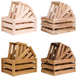 Solid Wood Storage Box, Wooden Crate, Vintage Decorative Wooden Box, Display Wooden Frame Box, Supermarket Display Wooden Box, Prop Wooden Basket