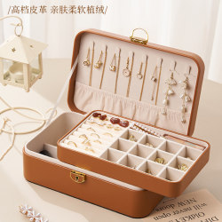 High-End Gold Jewelry Box with Lock, Large Capacity, Necklace, Earrings, Exquisite Hand Jewelry Storage Box, 2025 Gift