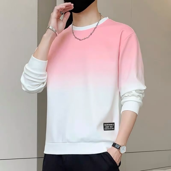 
Autumn autumn clothing men's long-sleeved T-shirt men's bottoming shirt loose jacket sweatshirt men's 2025 new fashion T-shirt outer wear