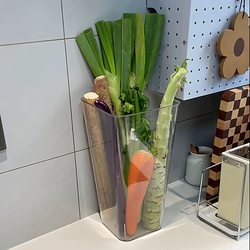 Large Capacity Multifunctional Kitchen Storage Box for Green Onions, Ginger, Garlic, and Ingredients; Storage Bucket for Yam; Organizing Container