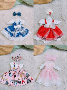 [Cabbage price] baby clothing 26-30 cm doll clothes 6 points BJD doll set full of small skirt