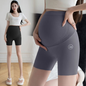 
Pregnant women's yoga three-quarter pants high-waisted belly-supporting shark pants for outer wear, skin-friendly breathable sports bottoming shorts 2026 new style