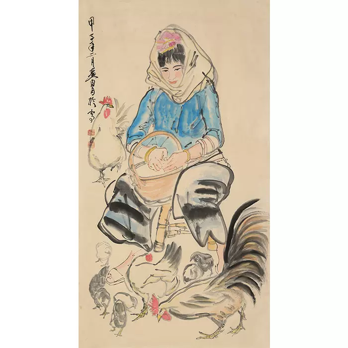 中国古美術 北宋時代の人物図 肉筆絵 激安骨董品 BD271A13-2