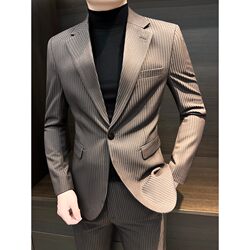Men's Spring & Fall Business Formal Suit Jacket, High-End Korean Style Slim Casual 2025 New Suit