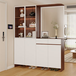 Solid Wood Entryway Cabinet Facing the Door, Partition Cabinet, Living Room Wine Cabinet, Wall-Mounted Integrated Shoe Cabinet, Light Luxury Modern Screen Cabinet