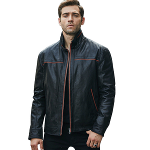
Spring and Autumn New Genuine Leather Jacket Men's American Stand Collar Short Pigskin Men's Leather Jacket Retro European and American Leather Jacket