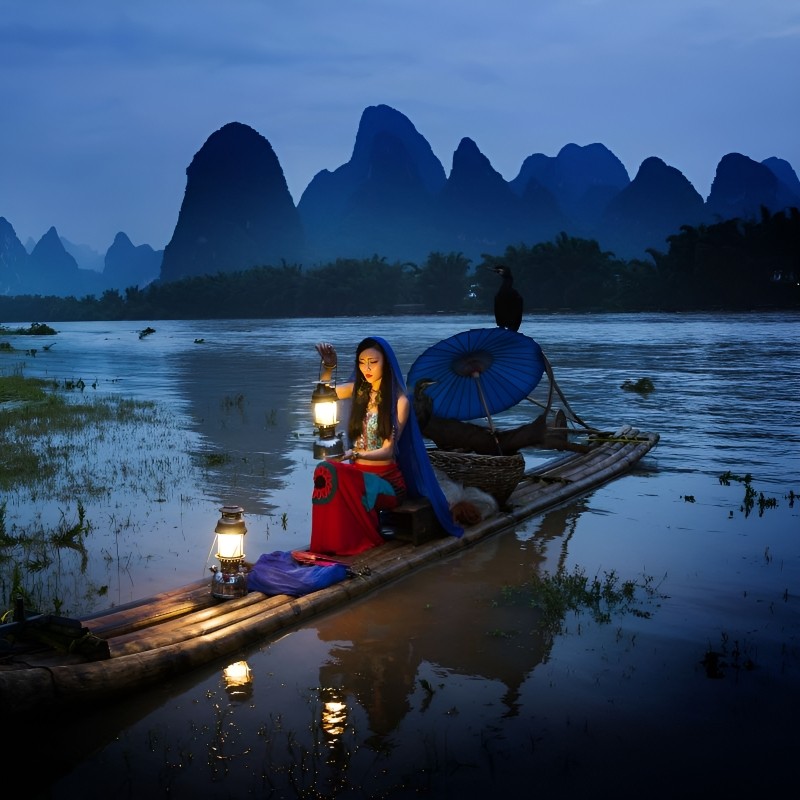 【8人小团】桂林旅游纯玩团阳朔龙脊5天4晚漓江遇龙河竹筏五日游