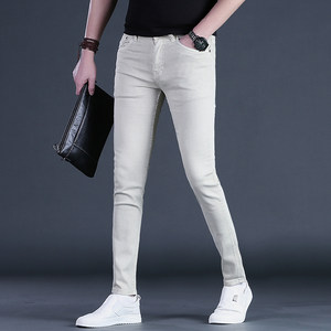 
Spring Men's Pants Fashion Jeans Men's Trendy Slim Fit Small Feet 26 New Casual Pants Versatile Men's Pants