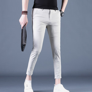
New summer casual pants for men's nine-point pants trendy slim feet for men's pants for summer men's 9-point pants thin