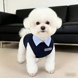 New Summer Pet Vest Clothes for Schnauzer, West Highland White Terrier, Bichon Frise, Polo Collar, Shiba Inu, Small and Medium-Sized Dogs, Trendy