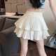 Large size double-layer cake pleated skirt versatile short skirt summer anti-exposure girl shorts skirt high waist A-line skirt
