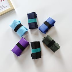 Oxford Portable Simple Foldable Shopping Bag Polyester Hand-Held Eco-Friendly Storage Bag Large Capacity Supermarket Shopping Bag