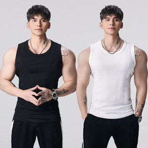 GD heavy pound 300g sleeveless showed vest men's summer sports leisure fitness training hill shoulder T -shirt bottoming clothes