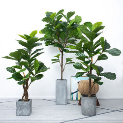 Ficus Lyrata Nordic Green Plant Light Luxury Artificial Plant Monstera Bonsai Potted Rubber Tree Living Room Fake Tree Decoration