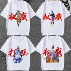 Peace Elite Mobile Game Official Short-Sleeve T-Shirt for Men and Women, Pubg Skillful Player Funny Emoji Student Half-Sleeve T-Shirt for Summer