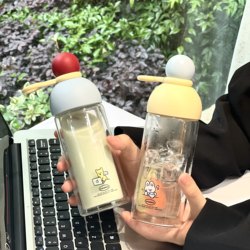 Muhan Summer High-Quality High-Temperature-Resistant Double-Layer Glass Cup for Women, Office Water Cup, Coffee Cup, Car Cup