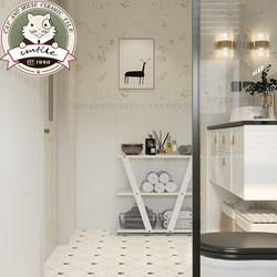 French-Style Cat Pattern Tiles 400X800 for Living Room, Balcony, Dining Room, Kitchen, Bathroom, Bedroom Background Wall Tiles