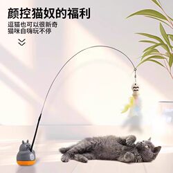 Long-Handled Cat Teaser Toy, Automatic Self-Entertainment Gadget, Boredom-Relief Tool, Energy-Consuming Pet Supplies for Kittens