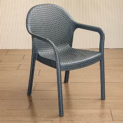 Outdoor Chair, Courtyard Garden Plastic Stool, Single Chair, Cafe Food Stall Chair with Backrest, Open-Air Balcony Outdoor Chair