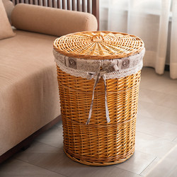 Willow basket dirty clothes basket hot pot shop clothes storage basket round