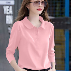 100% Pure Cotton Long-Sleeved T-Shirt for Women, New Autumn and Winter Korean Style, Fashionable, Loose, Slimming, Casual and Versatile Top