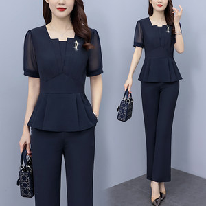 
Chiffon Professional Set for Women Summer 2025 New Casual Fashion Temperament Small Flavor Style High-end Age Reducing Two-Piece Set