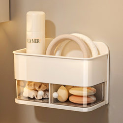 Bathroom Storage Rack, No-Drill Installation, Wall-Mounted Toiletries Organizer for Bathroom, Toilet, and Washroom
