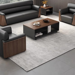 Simple Office Negotiation Reception Hall Rest Area Bank Conference Room Leather Sofa Coffee Table Combination