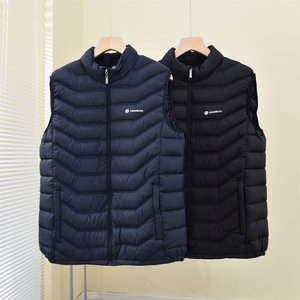 Autumn and winter horses, male vest, down cotton, warm, shoulder, fashionable and loose dad, jacket vest thickened cotton jacket