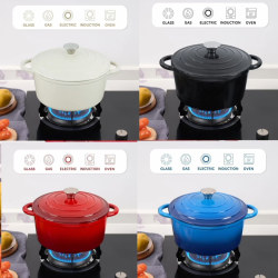 Enamel Pot, Cast Iron Enamel Pot, New Style Household Stew Pot, Non-Stick Frying Pan, Micro-Pressure Soup Pot, Housewarming Gift