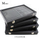 Large PU leather jewelry storage box transparent glass cover large capacity medium earring box ring earring display box
