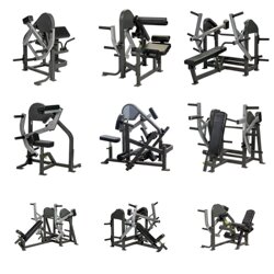 Commercial Gym Flat Bench Press Chest Exercise High and Low Pull Biceps Curl Abdominal Muscle Training Back Rowing Machine Incline Bench Press Machine