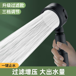 German Super Powerful Pressurized Shower Head, Black Shower Set with Filter for Bathroom Use