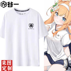 Azure Archive X Blue Alliance Summer Cotton Short-Sleeve T-Shirt for Women, Yiluo Mary Student Loose-Fit T-Shirt for Men