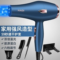 Household Hair Dryer That Doesn'T Damage Hair, Blue Light, Huaqiangbei Hair Dryer, Negative Ion, Hot and Cold Air, Silent, Dormitory, High Power