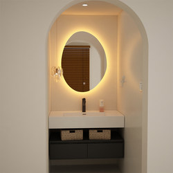 Black Bathroom Cabinet, Japanese-Style Washbasin, Rock Integrated Washbasin, Hotel New Model, French Style 60