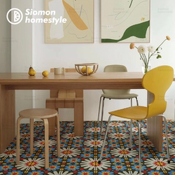 Small Daisy Retro Trendy Small Tiles for Balcony, Courtyard, Bathroom, Kitchen, Entrance, Green Wall and Floor Tiles