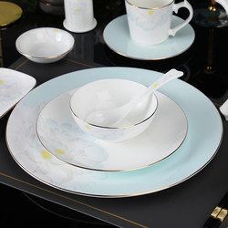Baoshu kiln table bone china club Chinese style simple high-end