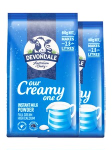 澳洲进口 DEVONDALE德运 全脂高钙成人奶粉1kg*2袋