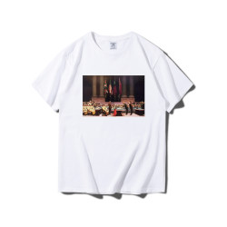 Patriotic Short-Sleeved Japanese Surrender Print Retro Trendy Loose-Fitting Historical Unisex T-Shirt Printed Half-Sleeve Tee