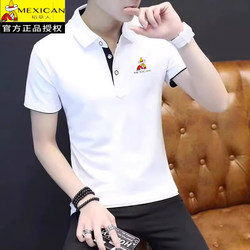 Scarecrow Summer New Pure Cotton Polo Shirt Short-Sleeved T-Shirt Men's Trendy Turn-Down Collar Versatile Top Clothing for Men