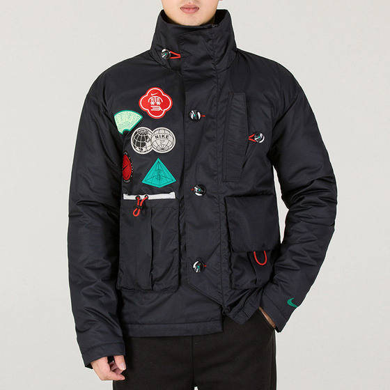 Nike Nike coat male 2022 spring and autumn new Irving print basketball plus pill cotton clothes DJ3856-010