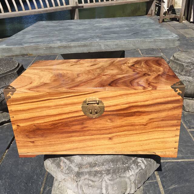 Modest Classical Box Camphor wood box six-sided single board mortise and tenon Ming and Qing ...
