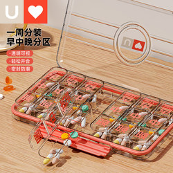 Younai Medicine Box, Seven-Day-A-Week Portable Medicine Dispensing Box, Large-Print Version, Three Meals a Day, Health Supplement Reminder Medicine Dispenser