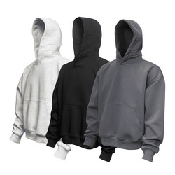 Lightweight American-Style 480g Spring Heavyweight Drop-Shoulder Short Sports Hoodie, Loose Fit for Fitness