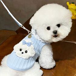 Teddy Dog Trendy Brand Clothing Spring and Summer Thin Elastic Anti-Shedding Popular Vest for Bichon Frise Schnauzer Small Dogs