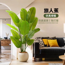 Z9 Artificial Green Plant Traveler's Banana Fake Bird of Paradise Indoor Decorative Flower Large Ornament Bonsai Artificial Plant Potted Tree