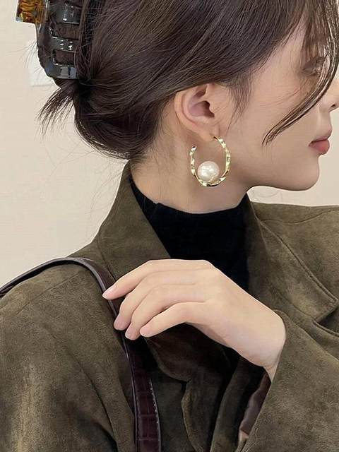 2025 2023 new s925 silver needle Internet celebrity temperament earrings wholesale high-end designer pearl crystal earrings